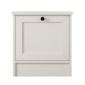 DAISY 1 Door Bedside Table, White