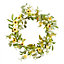Daisy Chain Wreath Yellow & White Floral Front Door Easter Wreath Garland Rustic Spring Home Garden Porch Décor - 51cm