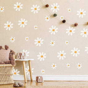 Daisy Flower with dots Wall Decals Nursery Decal Living Room Vinyl