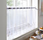 Daisy white Voile Cafe Curtain 140cm x 60cm (55" x24")