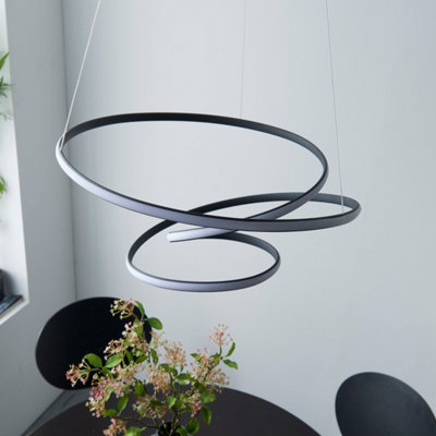 Dakari Black Contemporary Warm White LED Ceiling Pendant