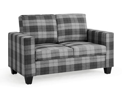 Buy Scottish Plaid Accent 2 Seater Sofa (Stainless Steel)