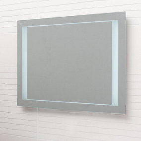 Dakota LED Illuminated Backlit Bathroom Mirror with Demister, (H)600mm (W)800mm