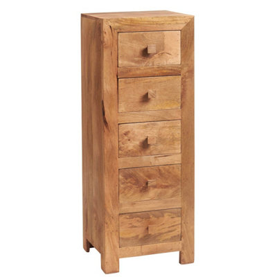 Dakota Light Mango 5 Chest of Drawer