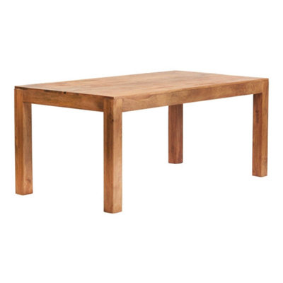 Dakota Light Mango Wooden 4Ft Medium Sized Dining Table Set 2 Chairs And 1 Bench