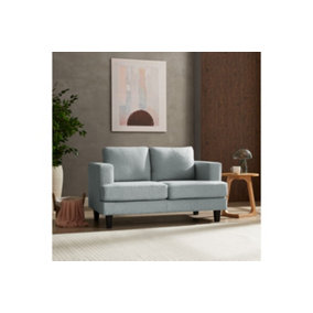 Dale 2 Seater Linen Sofa, Pale Blue Linen Fabric