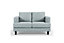Dale 2 Seater Linen Sofa, Pale Blue Linen Fabric
