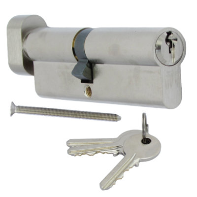 Dale Euro Cylinder Thumbturn Lock Nickel Plated 45T/55 (100mm)