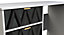 Dallas 4 Drawer Vanity in Deep Black & White (Ready Assembled)