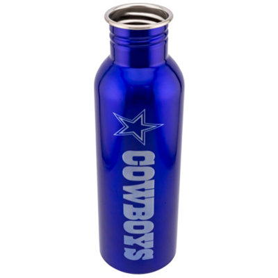 Dallas Cowboys Stainless Steel Water Bottle Vibrant Blue/Silver (One Size)