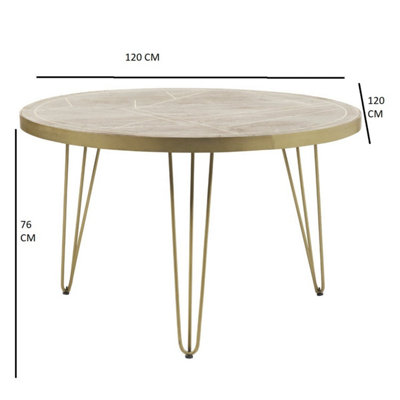 Dallas Light Mango Round Solid Wood Dining Table Set With 4 Chairs