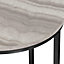 Dallas Side Table - L40 x W40 x H60 cm - Marble/Black
