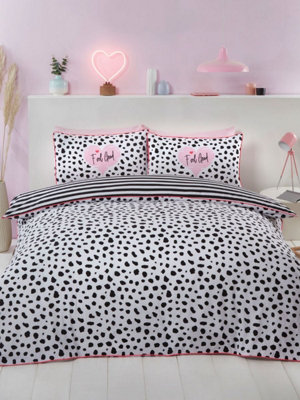 Dalmatian Black and White Double Duvet Cover Set