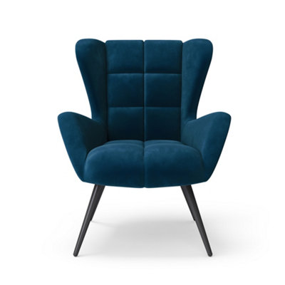 Dalton Accent Chair in Velvet Blue
