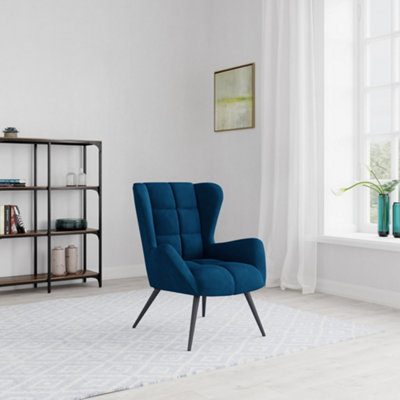 Dalton Accent Chair in Velvet Blue