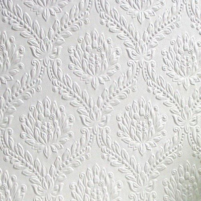 Damask Wallpaper Paintable Luxury Textured Embossed Vinyl Dryden Anaglypta