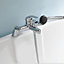Dame Bathroom Basin Mono Mixer Tap & Bath Shower Mixer Tap Chrome