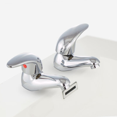 Dame Twin Basin Taps and Bath Shower Mixer Taps Chrome - 4
