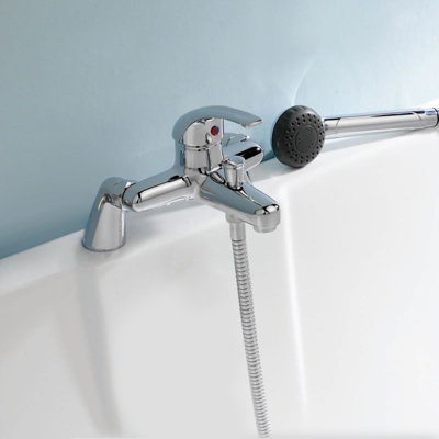 Dame Twin Basin Taps and Bath Shower Mixer Taps Chrome - 6
