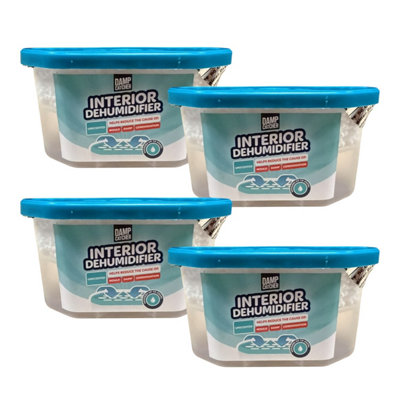 Damp Catch Interior Moisture Absorbing Dehumidifier 400ml x 4Pack for ...