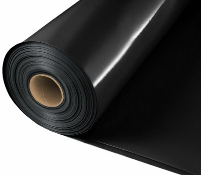 Damp Proof Membrane Black Polythene Sheeting Roll DPM 4m 5m Wide 300MU BRICK 20m x 5m