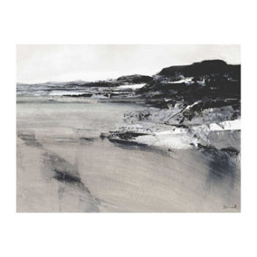 Dan Hobday The Beginning Framed Canvas Print Black/Grey (30cm x 40cm)