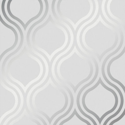 Danbury Geo Wallpaper In White