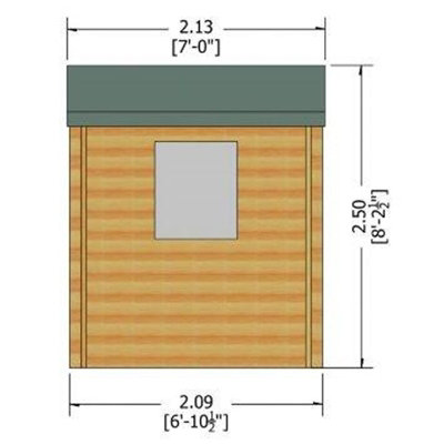 Danbury Log Cabin Home Office Garden Room Approx 7 x 7 Feet - 3