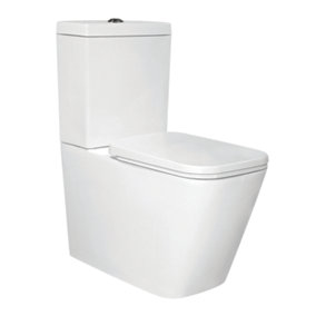 Danby Close Coupled Ceramic Toilet with Soft Close Seat, Quick Release Hinges & Includes Cistern
