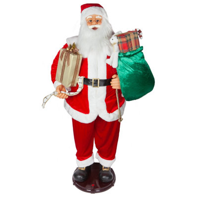 Dancing Father Christmas Decoration, Singing Santa Claus Figure 1.5M