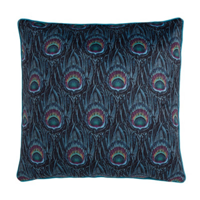 Dandy Peacock Jacquard Filled Cushion