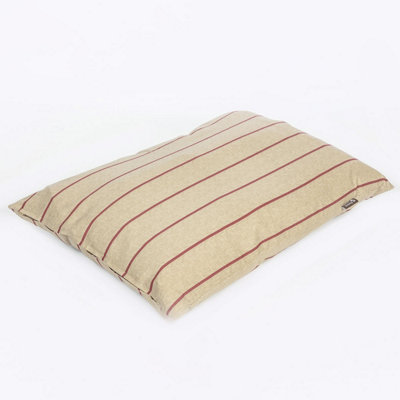 Danish Design Heritage Hundebett – Kuscheliges Fischgrät-Muster In Beige & Burgunder, Maschinenwaschbar & Superweich