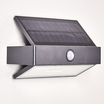 DANNY - CGC Dark Grey LED Solar Wall Light With Motion Sensor