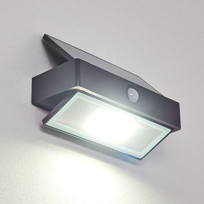 DANNY - CGC Dark Grey LED Solar Wall Light With Motion Sensor