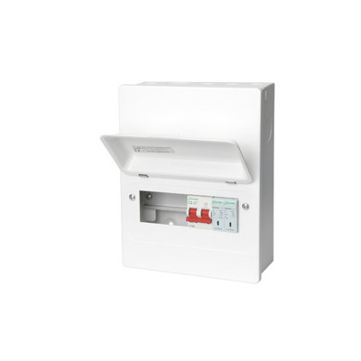 DANSON 5 WAYS METAL CONSUMER UNIT WITH SPD AND 100A MAIN SWITCH