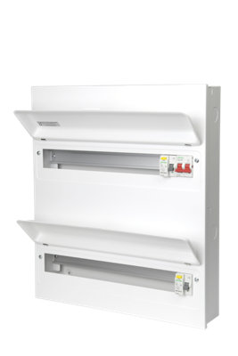 DANSON DOUBLE STACKED METAL CONSUMER UNIT 38 WAYS (18+20) WITH 100A ...