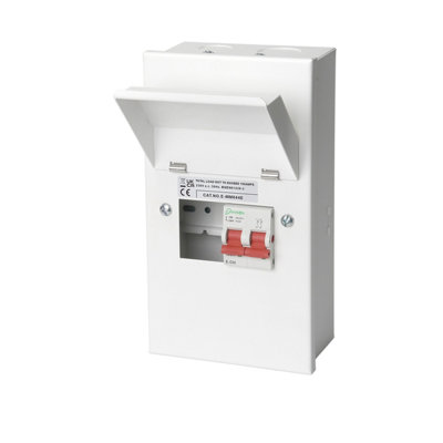 Danson E-MM044E Metal Consumer Unit Supplied With 100A Main Switch 2 Ways
