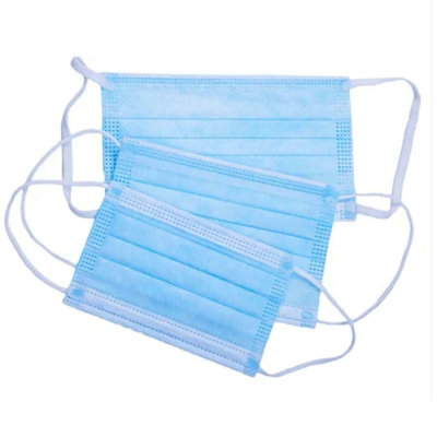 Dapetz Disposable Face Masks 3 Ply Triple Layer Dustproof Mouth Nose Cover Breathable Fluid Resistant 2 PCS