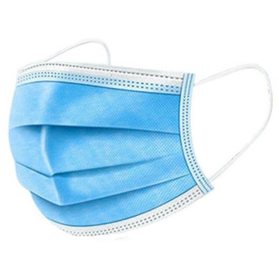 Dapetz Disposable Face Masks 3 Ply Triple Layer Dustproof Mouth Nose Cover Breathable Fluid Resistant 2 PCS