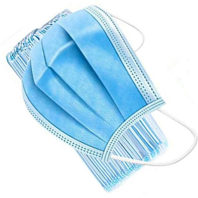 Dapetz Disposable Face Masks 3 Ply Triple Layer Dustproof Mouth Nose Cover Breathable Fluid Resistant 2 PCS