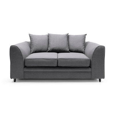 Darcy 2 Seater Sofa in Dark Grey Linen Fabric