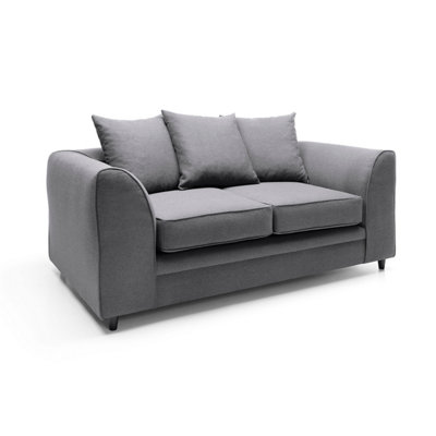 Dark grey deals linen sofa