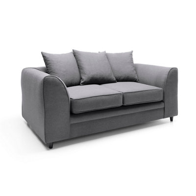 Darcy 2 Seater Sofa in Dark Grey Linen Fabric