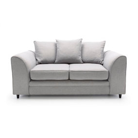 Darcy 2 Seater Sofa in Light Grey Linen Fabric