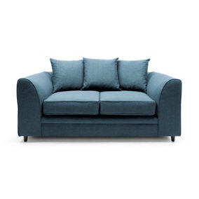 Darcy 2 Seater Sofa in Teal Linen Fabric