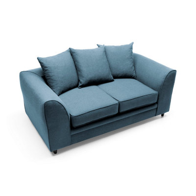 Darcy 2 Seater Sofa in Teal Linen Fabric