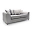 Darcy 3 Seater Sofa in Light Grey Linen Fabric