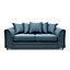 Darcy 3 Seater Sofa in Teal  Linen Fabric