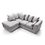 Darcy Corner Sofa Left Facing in Light Grey Linen Fabric