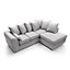 Darcy Corner Sofa Right Facing in Light Grey Linen Fabric